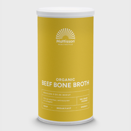 Mattisson Organic beef bone broth botten bouillon bio (180 gram) van Mattisson