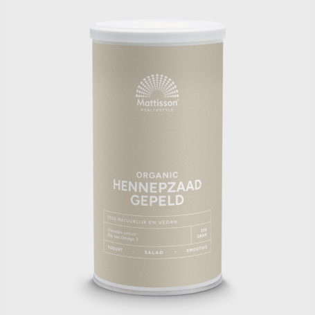 Mattisson Hennepzaad gepeld bio (250 gram) van Mattisson