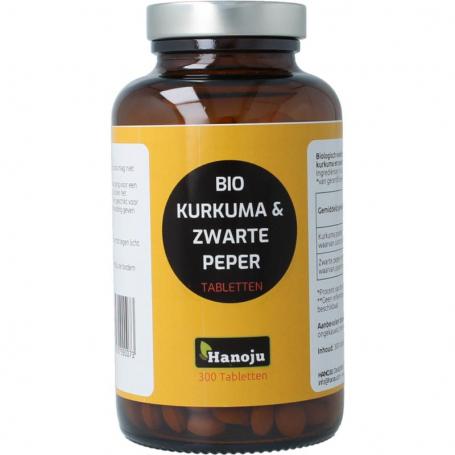Kurkumapoeder + piperine 500mg bio van Hanoju
