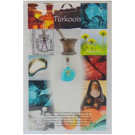 Hanger gezondheidssteen turkoois van Steengoed