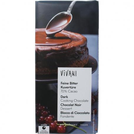 Couverture smeltchocolade puur bio van Vivani