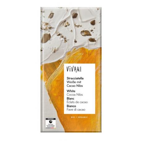 Chocolade wit stracciatella bio van Vivani