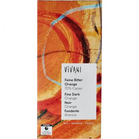 Chocolade puur sinaasappel 70% bio van Vivani