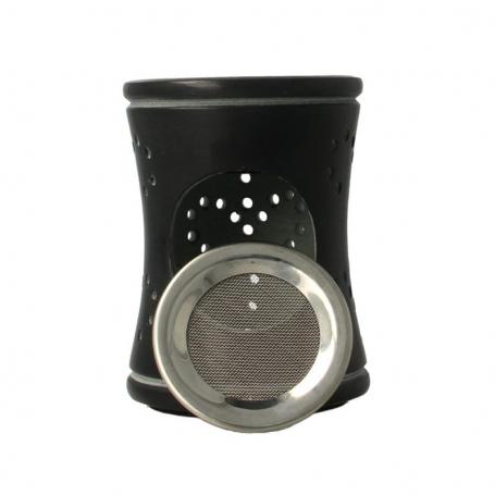 Wierook en olie verdamper zwart zeepsteen van Volatile