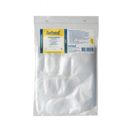 Wegwerphandschoen transparant ruw van Duoprotect