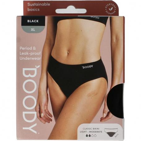 Menstruatieondergoed bikinislip zwart licht XL van Boody