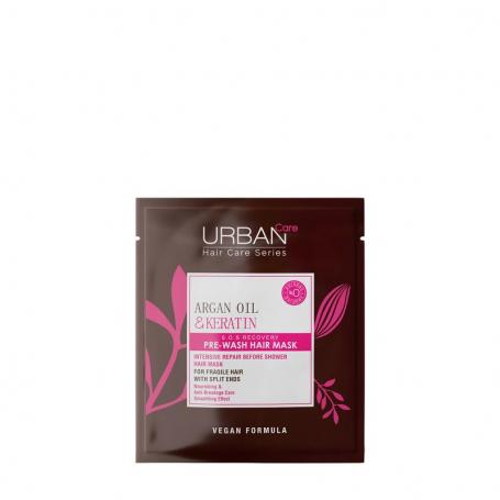 Argan oil & keratin pre-wash hair mask van Urban Care
