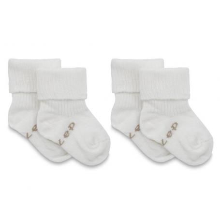 Blijf baby sokjes 6-12 mnd offwhite/wit van Kipkep