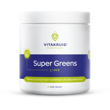 Vitakruid Super greens lime oa probiotica en enzymen (208 gram) van Vitakruid