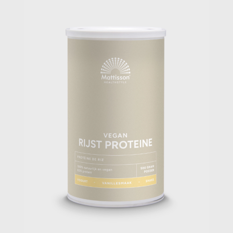 Mattisson Rijst proteine vanille vegan 80% (500 gram) van Mattisson