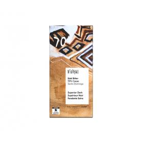 Chocolade puur 75% kokosbloesemsuiker bio van Vivani