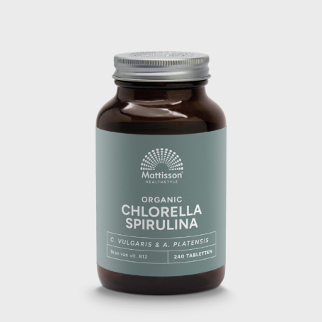 Organic chlorella spirulina 500mg bio van Mattisson