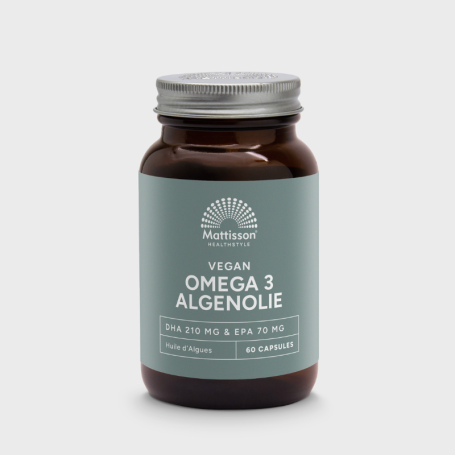 Mattisson Vegan omega-3 algenolie DHA 210mg EPA 70mg (60 capsules) van Mattisson