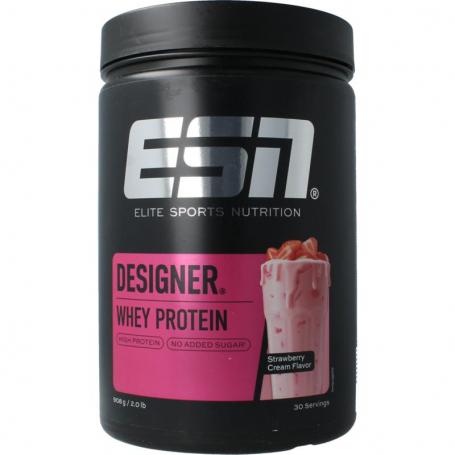 Designer whey strawberry cream van ESN