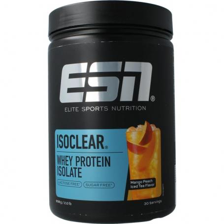 Isoclear whey isolate mango peach ice tea van ESN