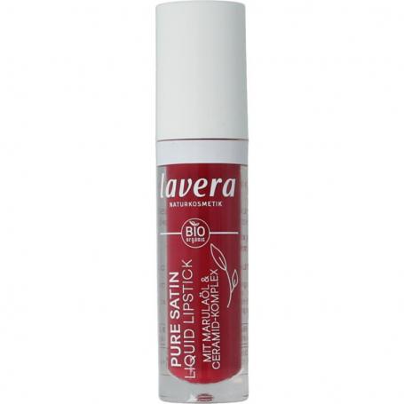 Lipstick liquid poppy red 01 bio van Lavera