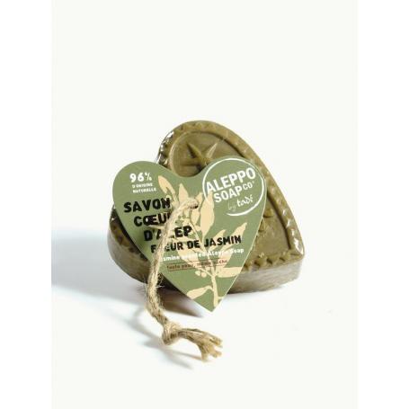 Savon d'Alep hart fleur de jasmin met touw van Aleppo Soap Co