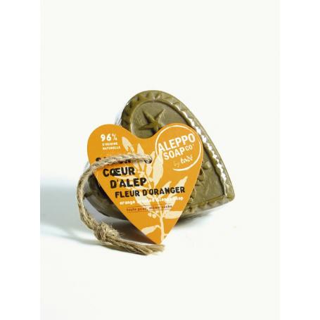 Savon d'Alep hart fleur de oranger met touw van Aleppo Soap Co
