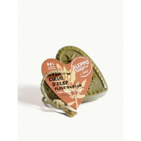 Savon d'Alep hart fleur de argan met touw van Aleppo Soap Co