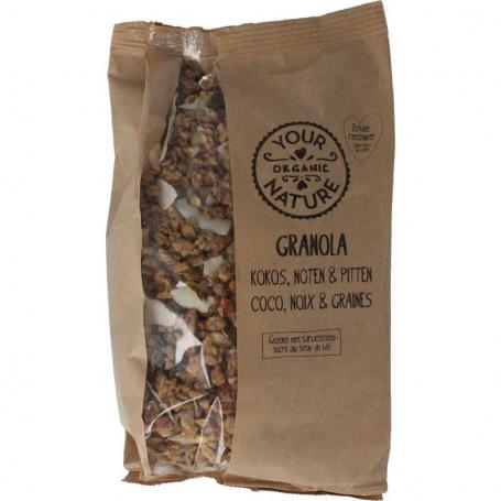 Granola kokos noot pit bio van Your Organic Nature
