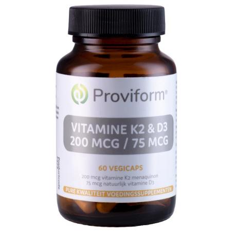 Vitamine K2 200mcg & D3 75mcg van Proviform