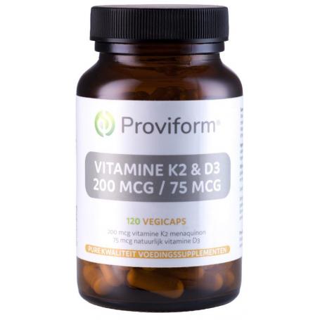 Vitamine K2 200mcg & D3 75mcg van Proviform