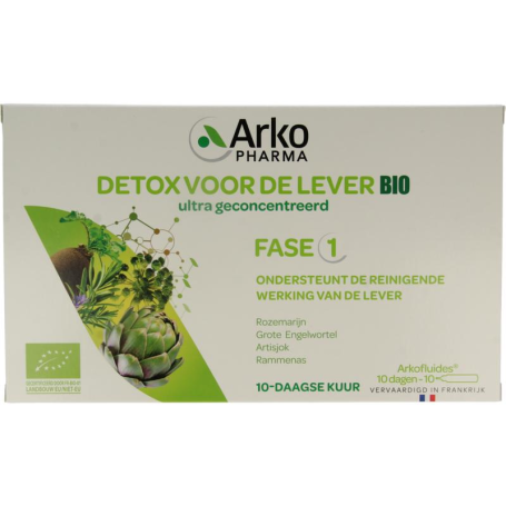 Arkopharma Detox Lever Bio (10 ampullen) van Arkofluids