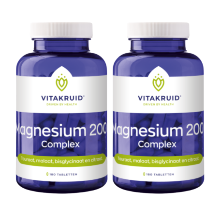 2x Vitakruid Magnesium 200 complex (180 tabletten) van Vitakruid