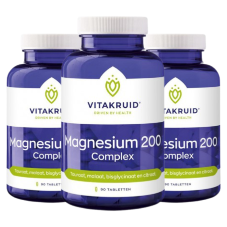 3x Vitakruid Magnesium 200 complex (90 tabletten) van Vitakruid