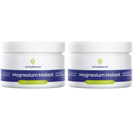 2x Vitakruid Magnesium Malaat met P-5-P (120gr) van Vitakruid