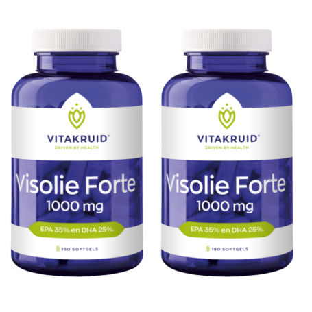 2x Vitakruid Visolie Forte 1000 mg (180 softgels) van Vitakruid