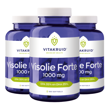 3x Vitakruid Visolie Forte 1000 mg (180 softgels) van Vitakruid