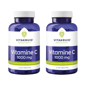3x Vitakruid Gebufferde Vitamine C (90 vegan capsules) van Vitakruid