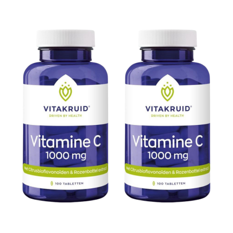 2x Vitakruid Vitamine C 1000 mg (180 tabletten) van Vitakruid
