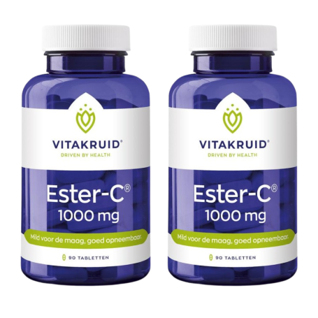2x Vitakruid Ester C 1000 mg (90 tabletten) van Vitakruid