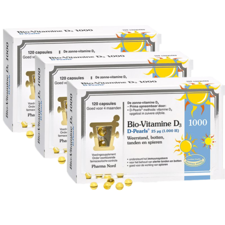 3x Pharma Nord Bio-Vitamine D3 25 mcg (120 capsules) van Pharma Nord