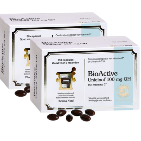 2x Pharma Nord Bio active uniquinol Q10 100mg (150 capsules) van Pharma Nord
