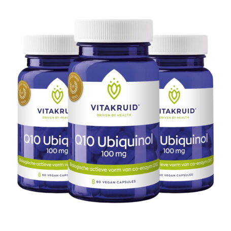 3x Vitakruid Q10 Ubiquinol 100mg (60 capsules) van Vitakruid