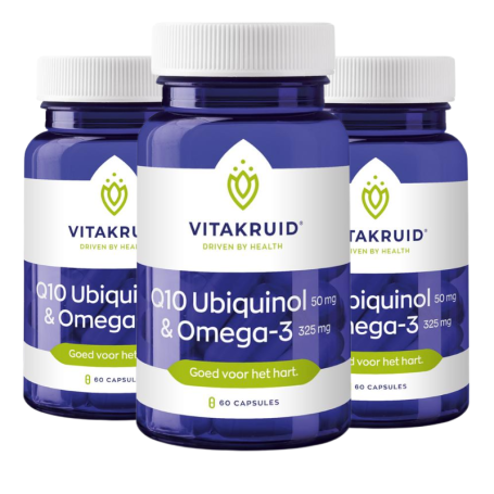 3x Vitakruid Q10 ubiquinol 50mg & omega 3 (60 capsules) van Vitakruid
