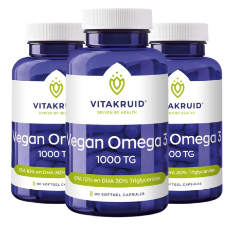 3x Vitakruid Vegan omega 3 1000 TG (90 softgels) van Vitakruid