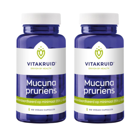 2x Vitakruid Mucuna pruriens 400mg (60 capsules) van Vitakruid