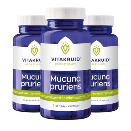 3x Vitakruid Mucuna pruriens 400mg (60 capsules) van Vitakruid
