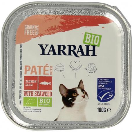 Kattenvoer pate met zalm bio van Yarrah
