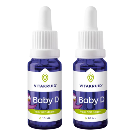 2x Vitakruid Vitamine D baby druppels (10 ml) van Vitakruid