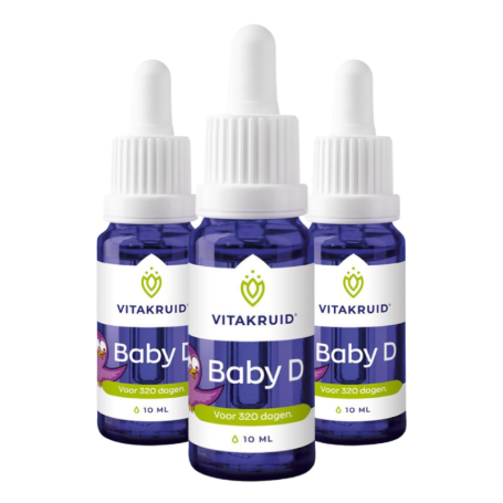 3x Vitakruid Vitamine D baby druppels (10 ml) van Vitakruid