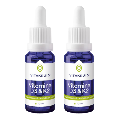 2x Vitakruid Vitamine D3 & K2 druppels (10 ml) van Vitakruid