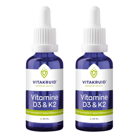 2x Vitakruid Vitamine D3 & K2 druppels (30 ml) van Vitakruid