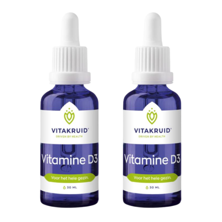 2x Vitakruid Vitamine D3 druppels (30 ml) van Vitakruid