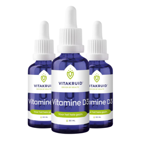 3x Vitakruid Vitamine D3 druppels (30 ml) van Vitakruid
