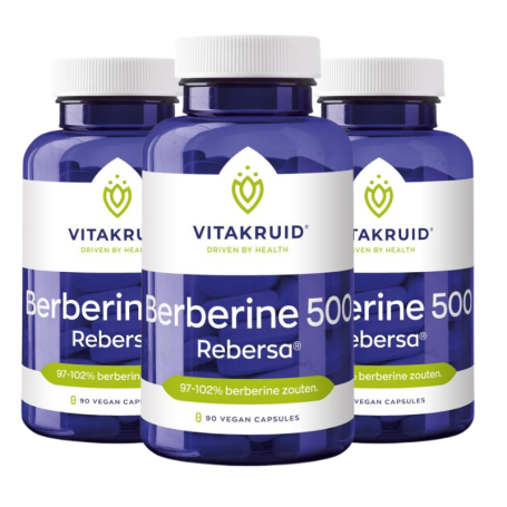 3x Vitakruid Berberine 500 Rebersa (90 capsules) van Vitakruid